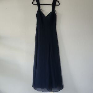 Jenny Yoo Midnight Blue Maxi Dress